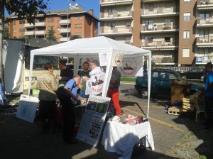 A Torino è stato organizzato un banchetto informativo.