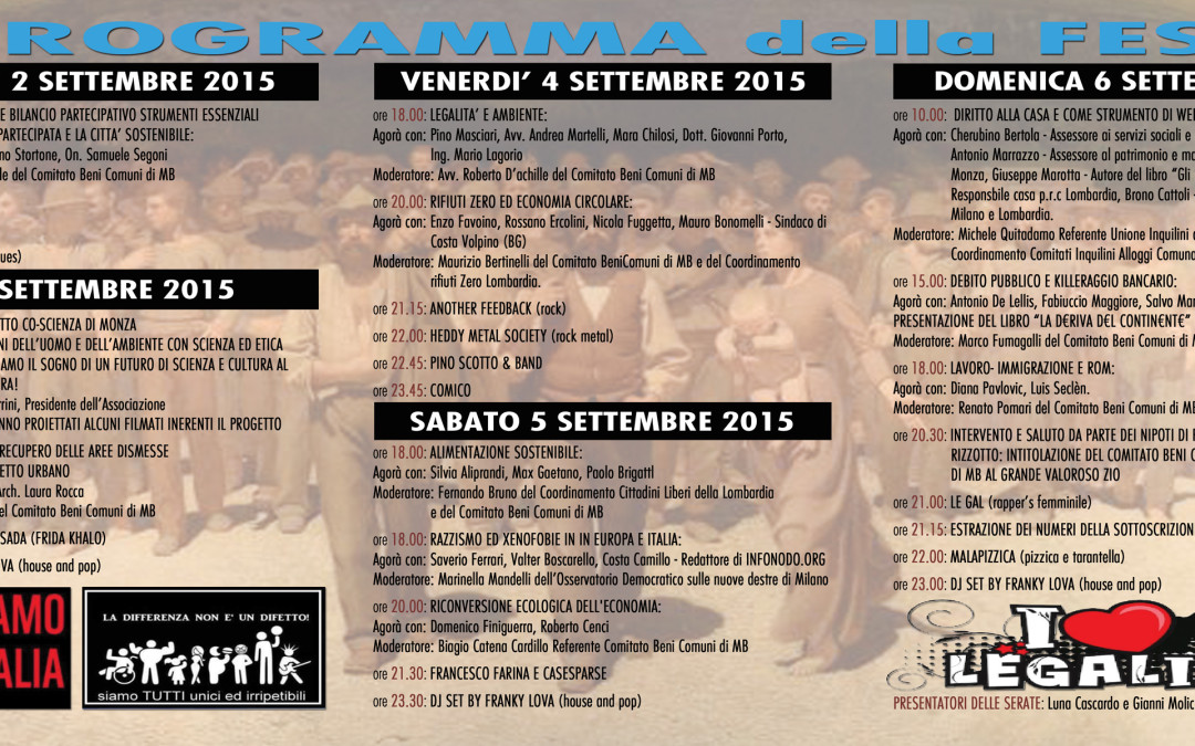 Rifiuti Zero ed economia circolare – 4 settembre agorà Festa della Civetta Monza