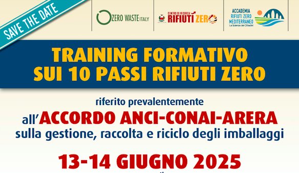 Training Formativo sui “10 Passi Rifiuti Zero”: 13 e 14 giugno a Capannori (LU)
